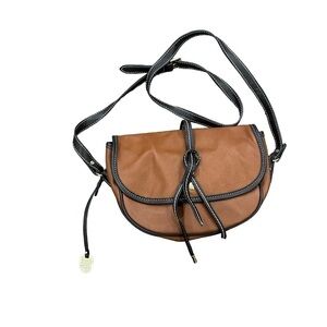 London Fog Newbury leather crossbody saddlebag